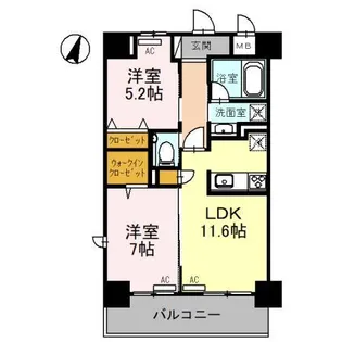 埼玉県さいたま市中央区上落合8【マンション】の間取り