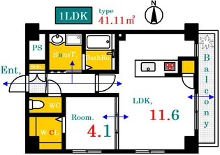 ソラーナ天満町【2階】の間取り