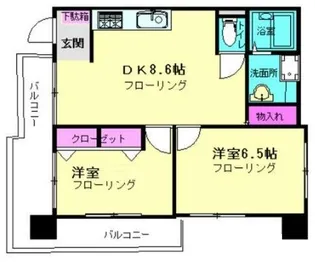 グランウフ保坂【8階】の間取り