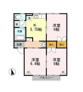 長野県長野市大字栗田【アパート】の間取り