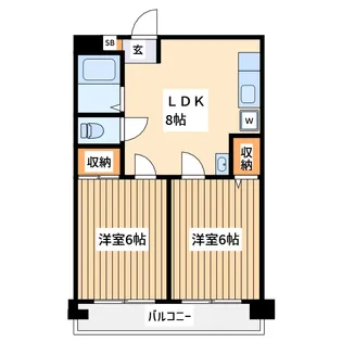 東京都小平市小川町1【マンション】の間取り