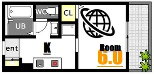 ベルメゾン新見【2階】の間取り