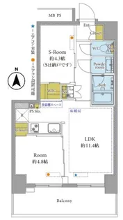 ベイシティ晴海スカイリンクタワー【14階】の間取り