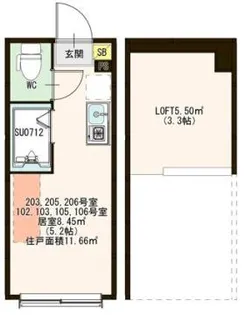 ハーモニーテラス上板橋【1階】の間取り