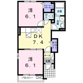 鹿児島県薩摩川内市五代町【アパート】の間取り