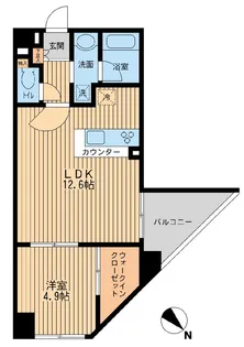 プライムアーバン日本橋人形町【5階】の間取り