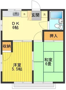 コーポ美園【2階】の間取り