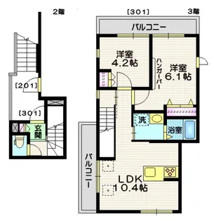クレマチス大井【3階】の間取り
