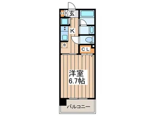 ル・パルトネール難波【2階】の間取り