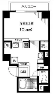 フィオレッタ両国【6階】の間取り