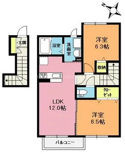 セルディーナ A【2階】の間取り