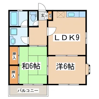 ヴィレッジ淡島【1階】の間取り