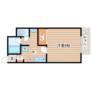 アスコット西多賀【1階】の間取り