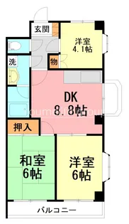 アークヒルズ佐須【3階】の間取り