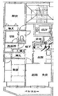 リバーパーク四つ木【3階】の間取り