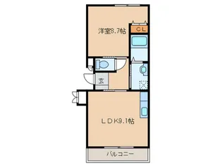 ハイネス・サンII【2階】の間取り