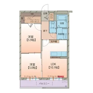 ハートフル輝【1階】の間取り