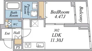 エクセルシオール荏原町【3階】の間取り