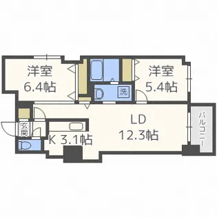 cham de de【6階】の間取り