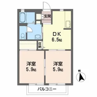 エステート桜A【2階】の間取り