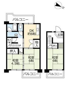 UR保見【6階】の間取り