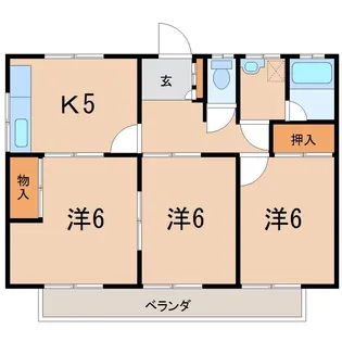 コーポFK A棟【2階】の間取り