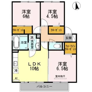トロワーズ湘南II【2階】の間取り
