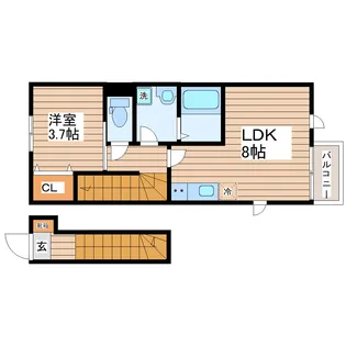 【新築】ガス割 第八弾 THE ROOM 南仙台駅A【2階】の間取り