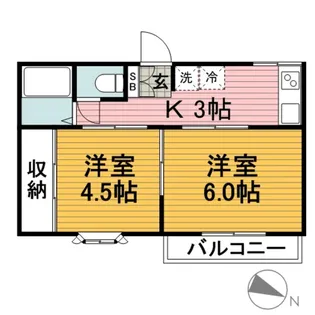 カルム綱島【1階】の間取り