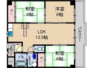 ヌーヴェレール南茨木2【4階】の間取り