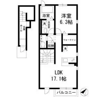 パークス8K【1階】の間取り
