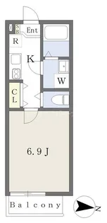 アフェット道場南2【2階】の間取り