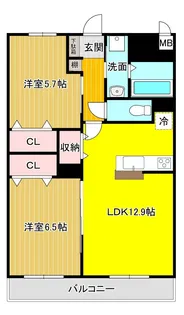 シーショア・槇島【1階】の間取り