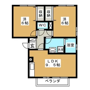 ドストーレスみわ B棟【3階】の間取り