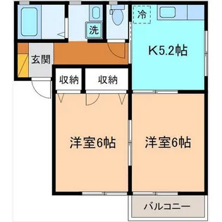 ディアス・カルレ【2階】の間取り