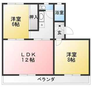 ハイツ道原【3階】の間取り
