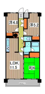 ライオンズマンション川口芝公園【4階】の間取り
