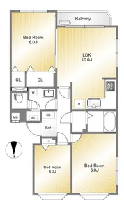 ブランシール碑文谷【3階】の間取り