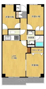 NS相模大野マンション【3階】の間取り