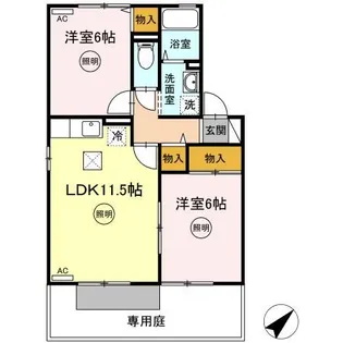 リトルハイツ【1階】の間取り