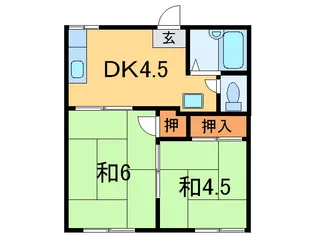 秀明ハイツ I【2階】の間取り