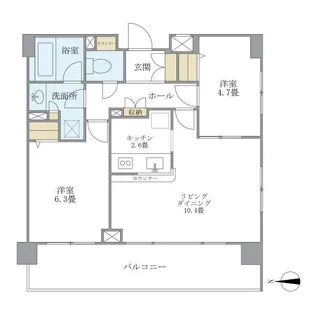 プレミアコンフォート高井戸【4階】の間取り