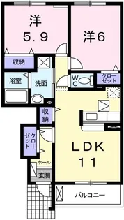 パストラーレ ムジカ I【1階】の間取り