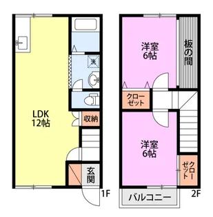 グランディールIII【2階】の間取り