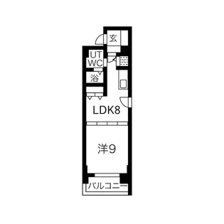 FLAT-A【8階】の間取り