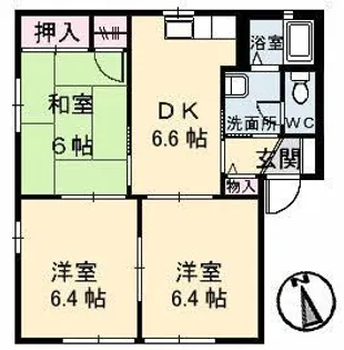 フォーレス中村【1階】の間取り