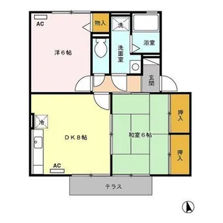 セジュールシャルマン【1階】の間取り