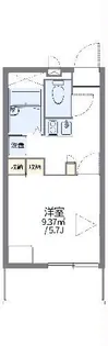 レオパレスダルマヤ【3階】の間取り