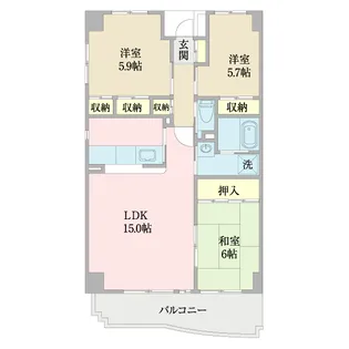 イーグル八千代【3階】の間取り