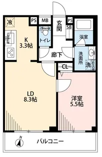 PREMIUM CUBE 中野新橋【4階】の間取り